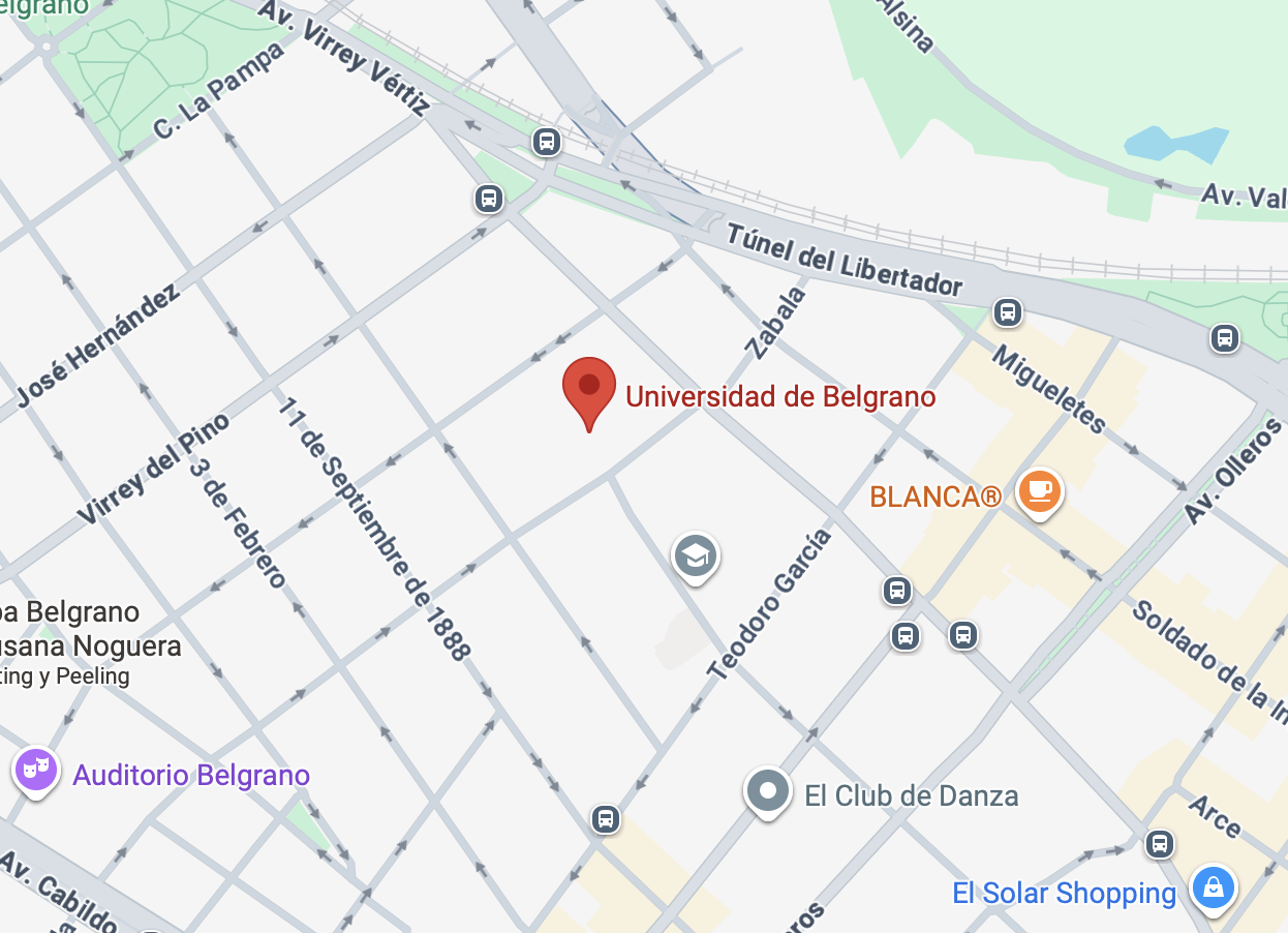 Mapa Universidad de Belgrano